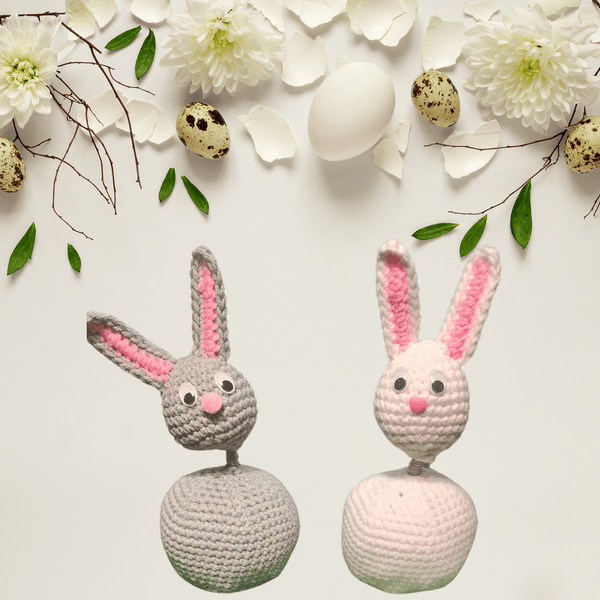 Bunny Bobblehead Crochet Pattern - Digital PDF Download - My Fingers Fly