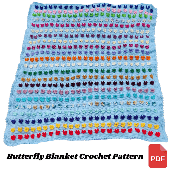Butterfly Blanket Crochet Pattern - My Fingers Fly