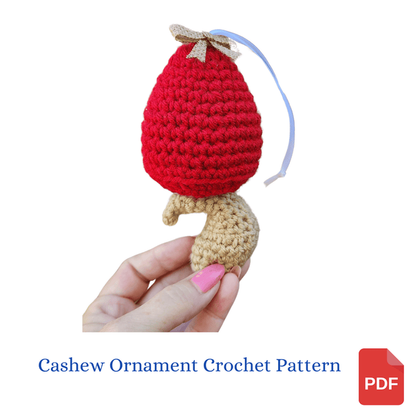 Cashew Ornament Crochet Pattern - My Fingers Fly