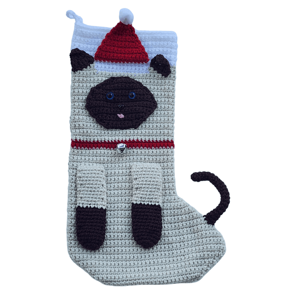 Cat Christmas Stocking Crochet Pattern - My Fingers Fly