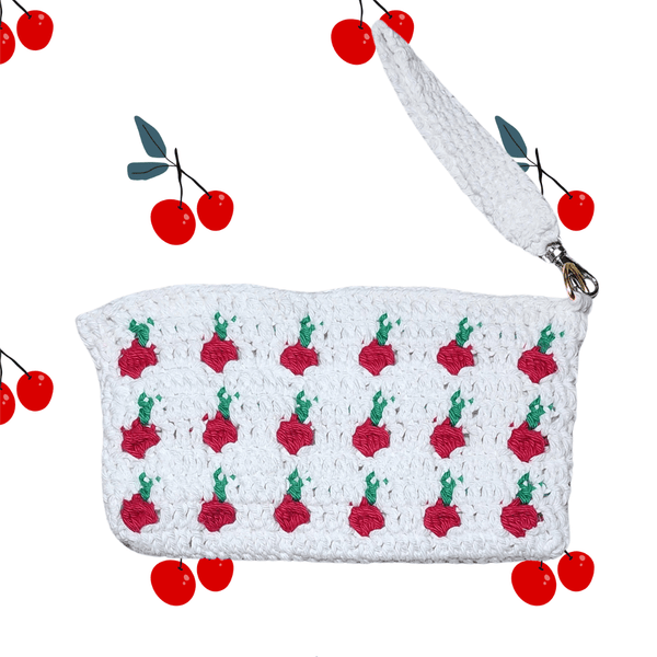 Cherry Wristlet Crochet Pattern - Digital PDF Download - My Fingers Fly