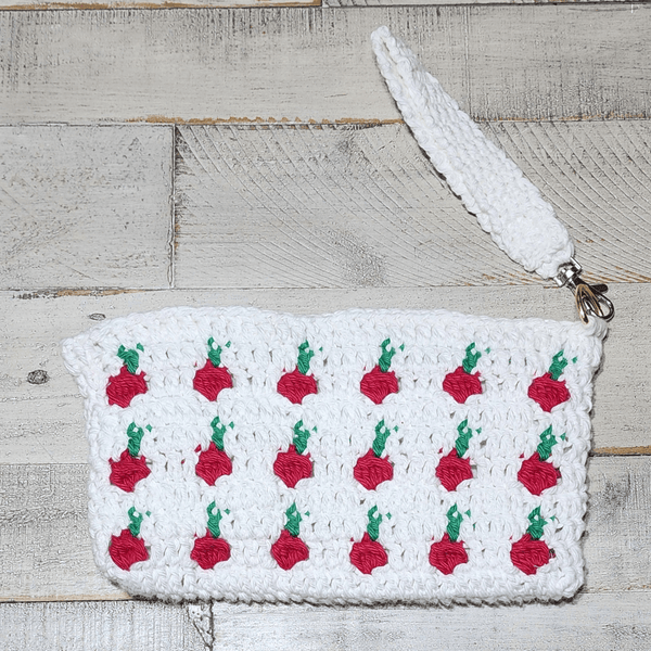 Cherry Wristlet Crochet Pattern - Digital PDF Download - My Fingers Fly