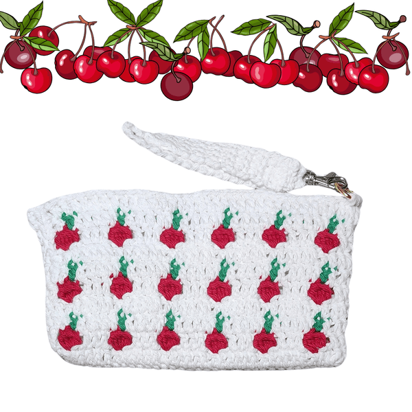 Cherry Wristlet Crochet Pattern - Digital PDF Download - My Fingers Fly