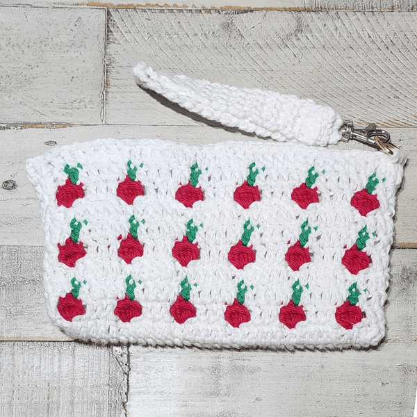 Cherry Wristlet Crochet Pattern - Digital PDF Download - My Fingers Fly
