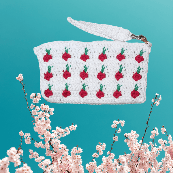 Cherry Wristlet Crochet Pattern - Digital PDF Download - My Fingers Fly