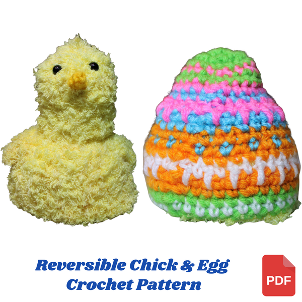 Reversible Chick & Egg Amigurumi Crochet Pattern