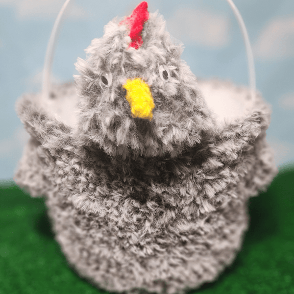 Chicken Easter Basket Crochet Pattern - Digital PDF Download - My Fingers Fly
