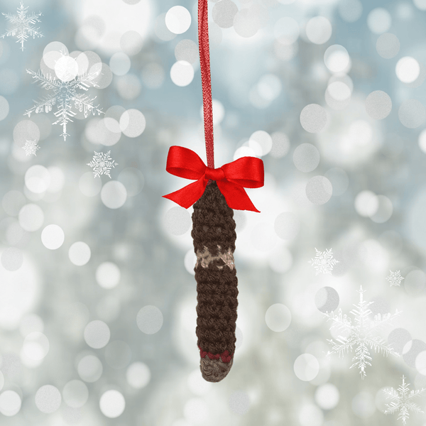 Cigar Ornament Crochet Pattern - My Fingers Fly