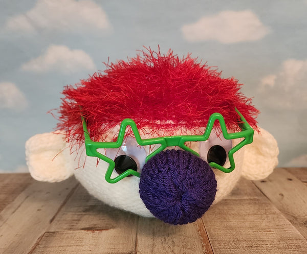 Clown Eyeglass Stand Pattern for Addi King