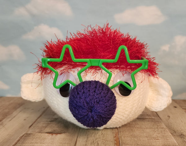 Clown Eyeglass Stand Pattern for Addi King