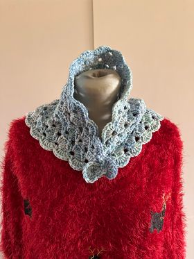 Cornflower Cowl Crochet Pattern - Cornflower Shawl Crochet Pattern - My Fingers Fly