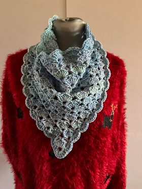 Cornflower Cowl Crochet Pattern - Cornflower Shawl Crochet Pattern - My Fingers Fly