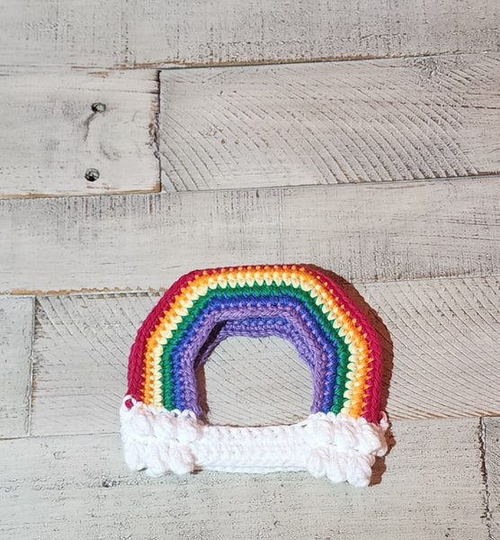 Crochet Pattern, Rainbow Towel Holder - My Fingers Fly