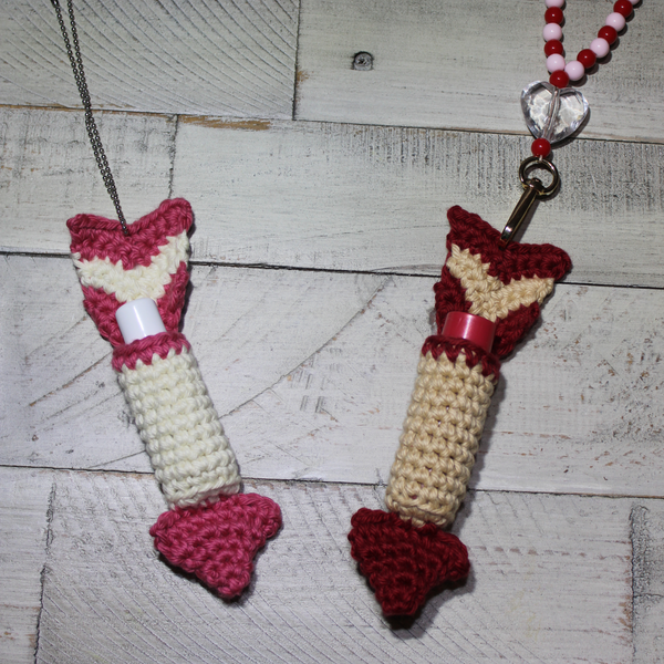 Cupid’s Arrow Lip Balm Holder Crochet Pattern – Valentine Keychain DIY