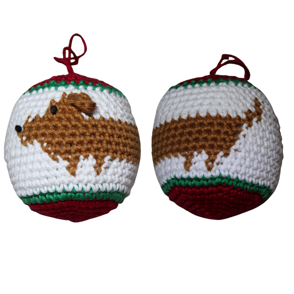Dachshund Christmas Ornament Crochet Pattern