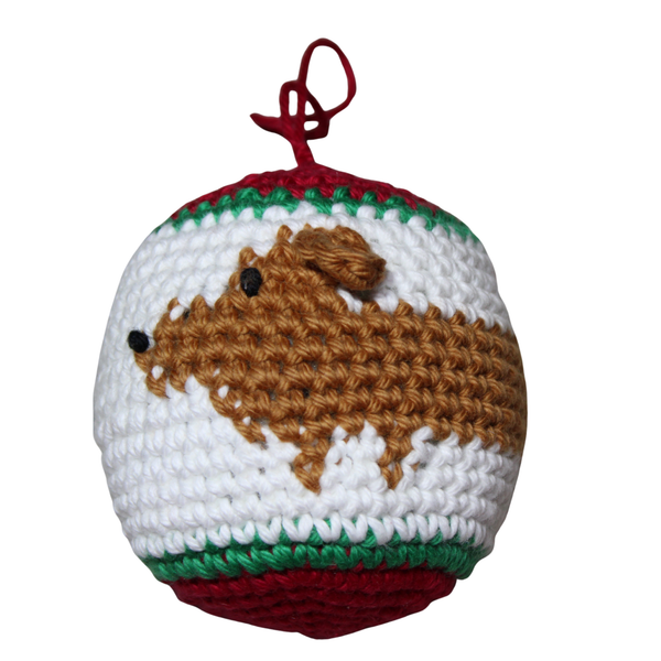 Dachshund Christmas Ornament Crochet Pattern