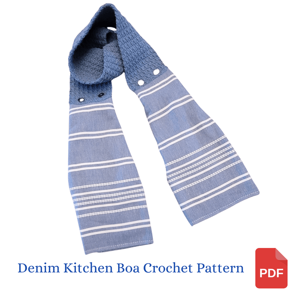Denim Kitchen Boa Crochet Pattern - My Fingers Fly