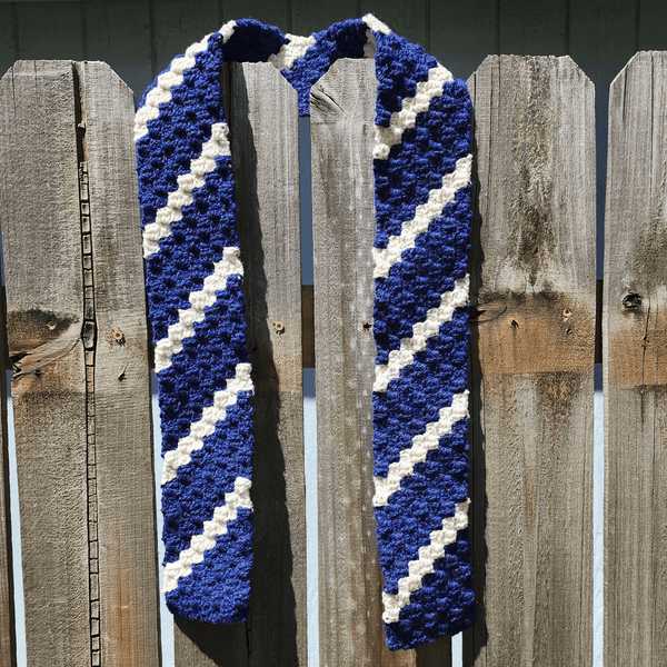 Diagonal Stripe Skinny Scarf Crochet Pattern - My Fingers Fly