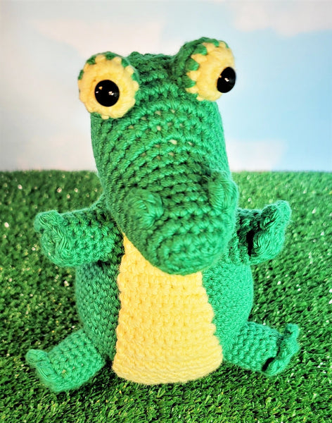 DIY Crochet Kit Baby Alligator Amigurumi - My Fingers Fly