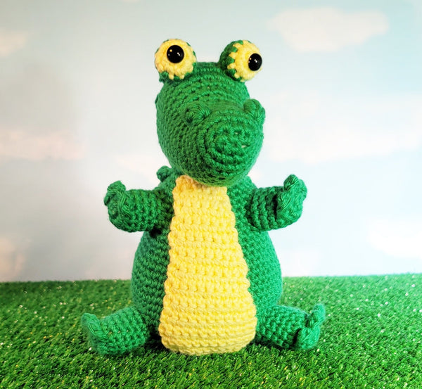 DIY Crochet Kit Baby Alligator Amigurumi - My Fingers Fly