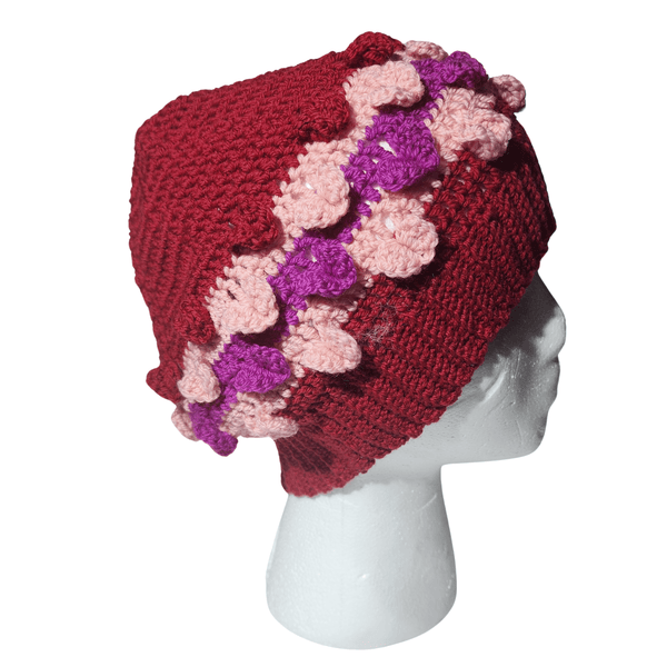 Dropped Heart Hat Crochet Pattern - My Fingers Fly