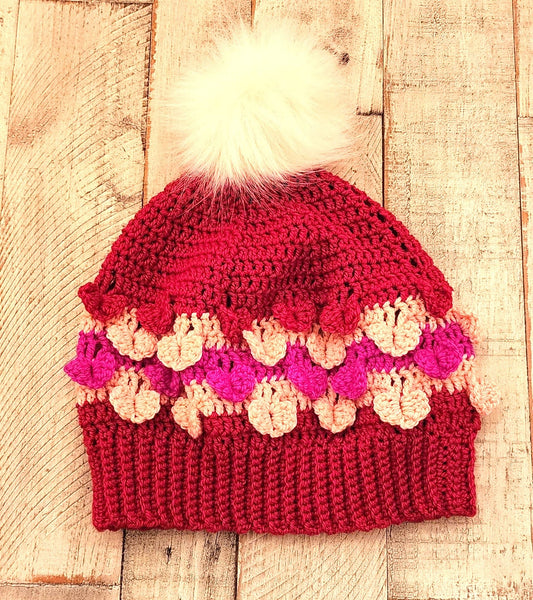 Dropped Heart Hat Crochet Pattern - My Fingers Fly