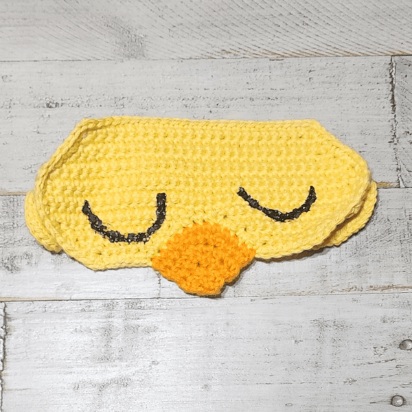 Duck Sleep Mask Crochet Pattern - Digital PDF Download - My Fingers Fly