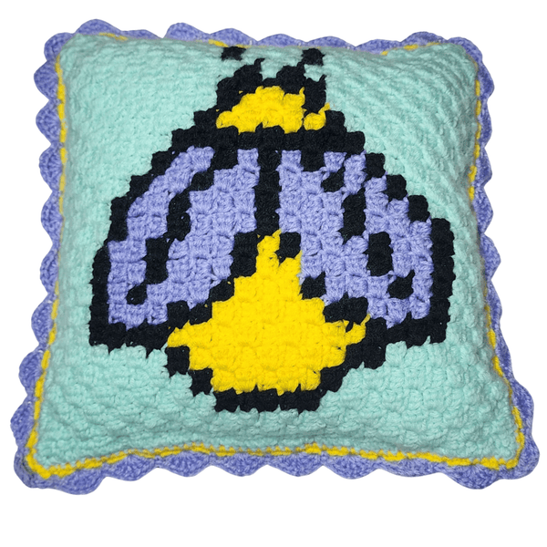Firefly Pillow C2C Crochet Pattern - My Fingers Fly