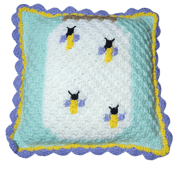 Firefly Pillow C2C Crochet Pattern - My Fingers Fly