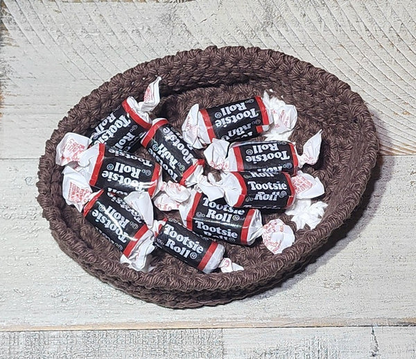 Football Trinket Tray, Handmade Crochet