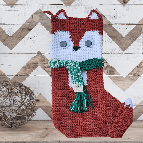 Fox Christmas Stocking Crochet Pattern - My Fingers Fly