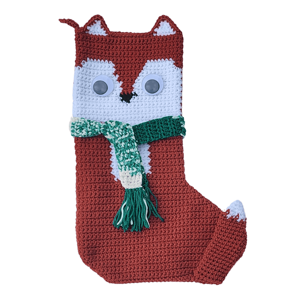 Fox Christmas Stocking Crochet Pattern - My Fingers Fly