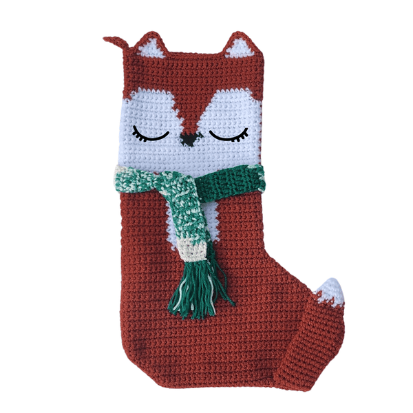 Fox Christmas Stocking Crochet Pattern - My Fingers Fly