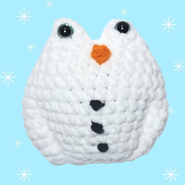 Frog Snowman Amigurumi Crochet Pattern - My Fingers Fly