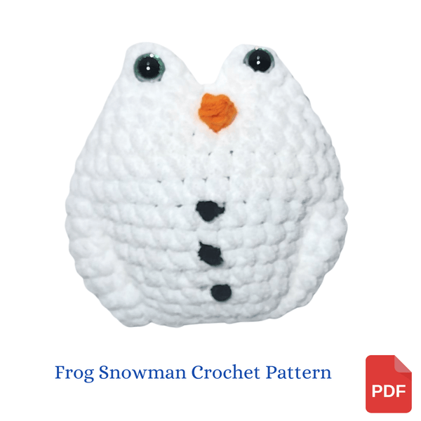 Frog Snowman Amigurumi Crochet Pattern - My Fingers Fly