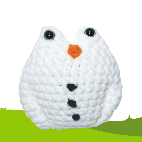 Frog Snowman Amigurumi Crochet Pattern - My Fingers Fly