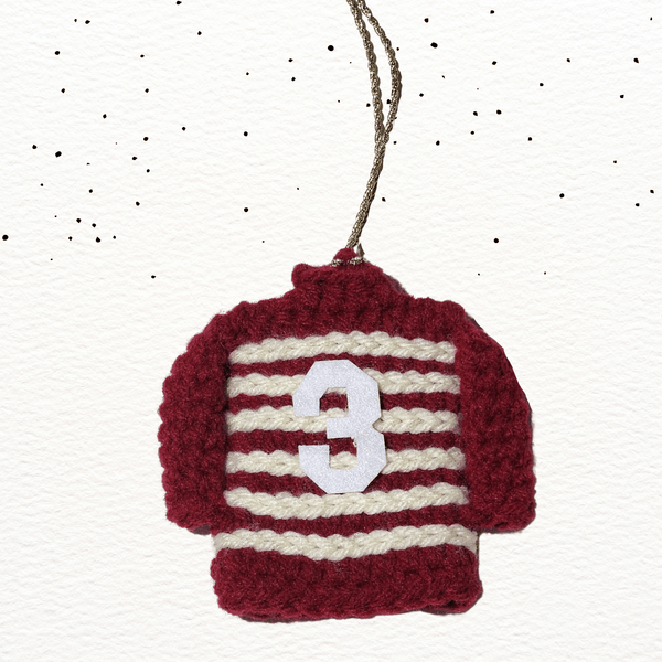 George Bailey Jersey Ornament Crochet Pattern - My Fingers Fly