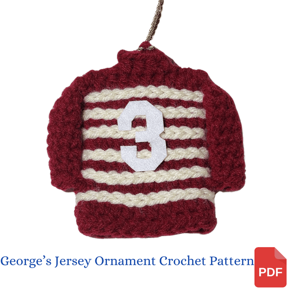 George Bailey Jersey Ornament Crochet Pattern - My Fingers Fly