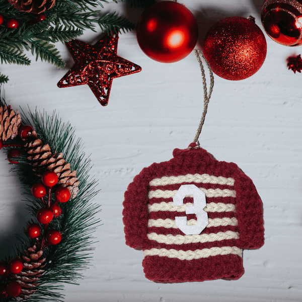 George Bailey Jersey Ornament Crochet Pattern - My Fingers Fly