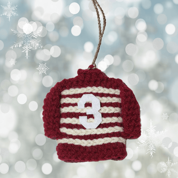 George Bailey Jersey Ornament Crochet Pattern - My Fingers Fly