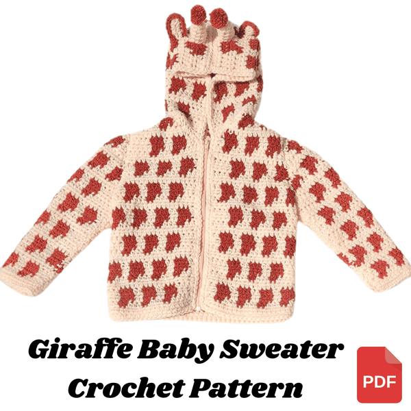 Giraffe Baby Sweater Crochet Pattern - My Fingers Fly