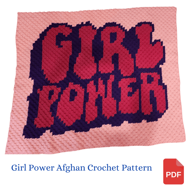 Girl Power Afghan Crochet Pattern - My Fingers Fly