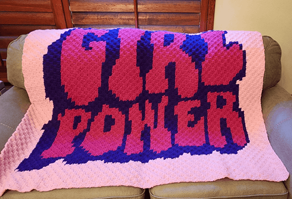 Girl Power Afghan Crochet Pattern - My Fingers Fly