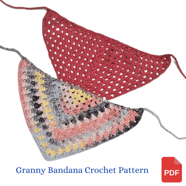 Granny Triangle Bandana Crochet Pattern - My Fingers Fly