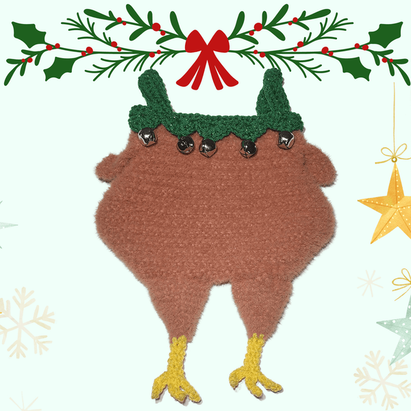 Handmade Chicken Christmas Stocking - My Fingers Fly