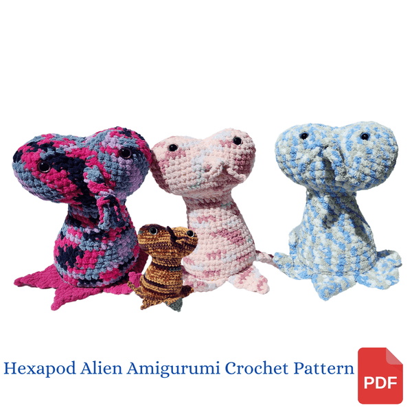 Hexapod Alien Amigurumi Crochet Pattern - My Fingers Fly