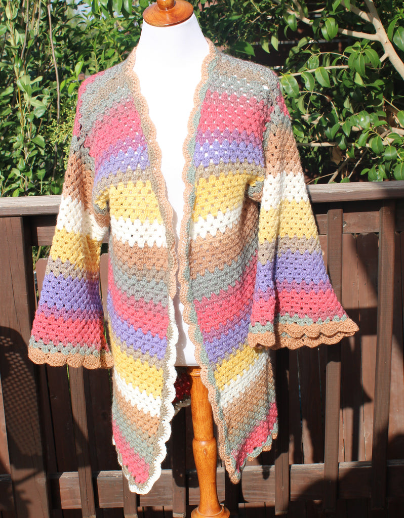 Hippie Flare Cardigan Crochet Pattern for Women