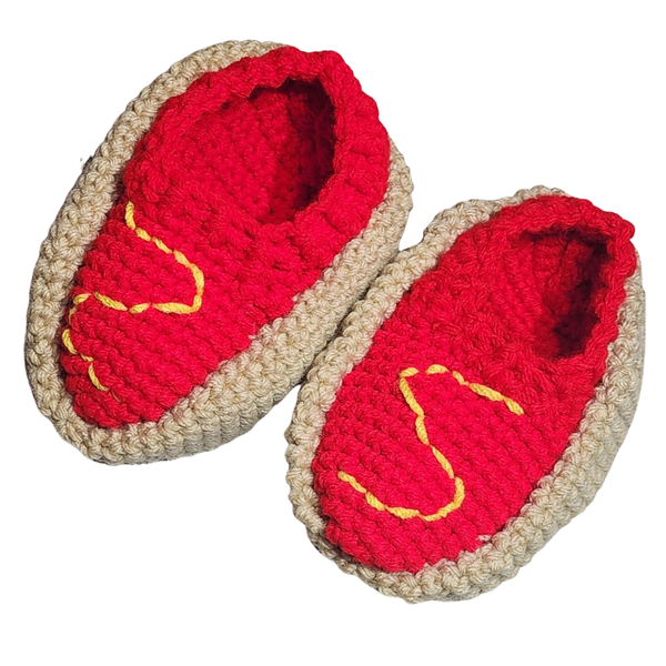 Hot Dog Toddler Slippers Crochet Pattern