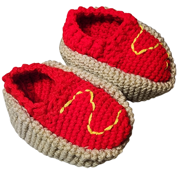 Hot Dog Toddler Slippers Crochet Pattern