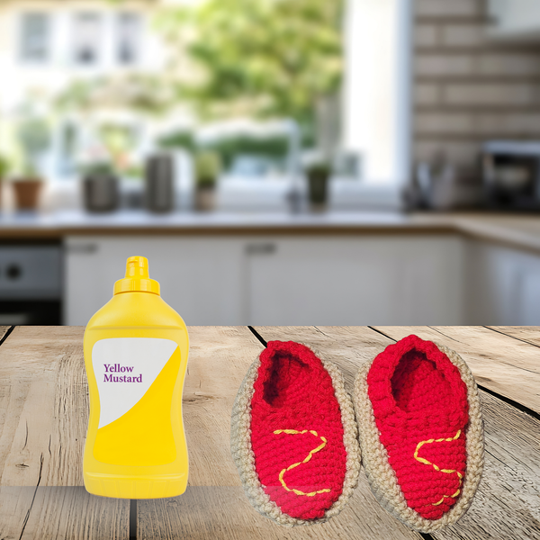 Hot Dog Toddler Slippers Crochet Pattern